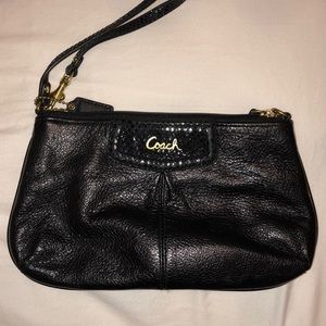 Black coach wristlet